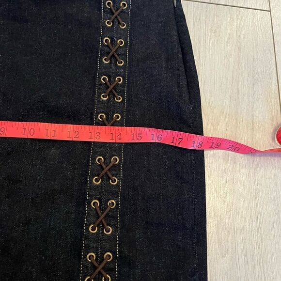Y2K Ralph Lauren denim pencil skirt with lace up detail - Picture 9 of 10
